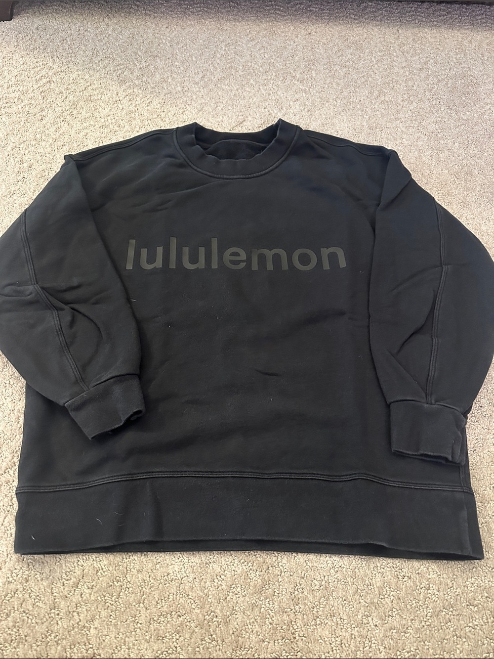 lululemon athletica Black Men's Logo Crewneck Sweatshirt